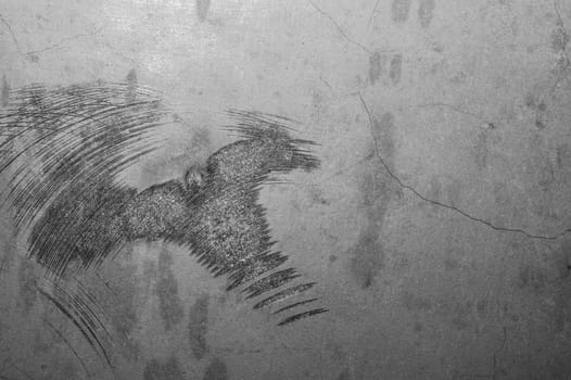 Concrete wall with cracks and scratches. abstract gray background with patterns. wall is ready for renovation works