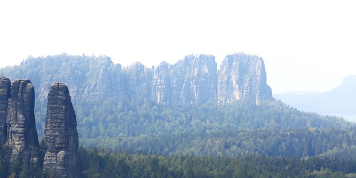 The cowshed is a unique rock formation in the Elbe Sandstone Mountains