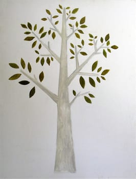 Tree with green leaves isolated