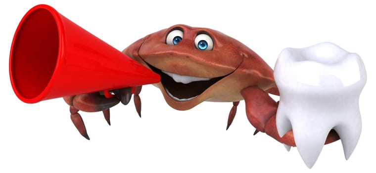 Fun crab - 3D Illustration
