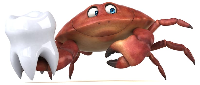 Fun crab - 3D Illustration