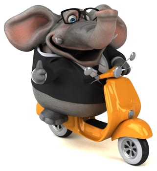 Fun elephant - 3D Illustration