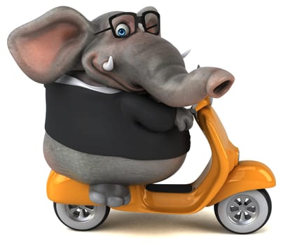 Fun elephant - 3D Illustration
