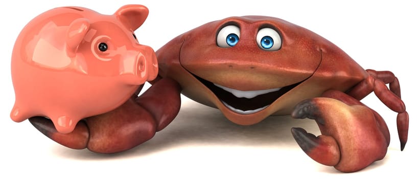 Fun crab - 3D Illustration