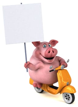 Fun pig - 3D Illustration