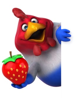 Fun chicken - 3D Illustration