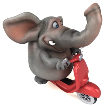 Fun elephant - 3D Illustration