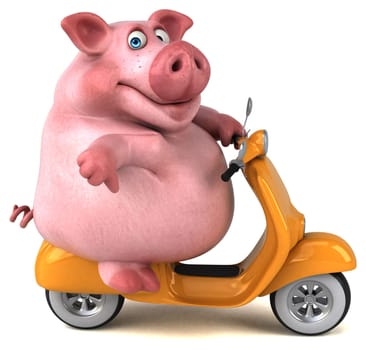 Fun pig - 3D Illustration