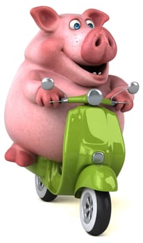 Fun pig - 3D Illustration