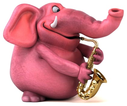 Pink elephant - 3D Illustration