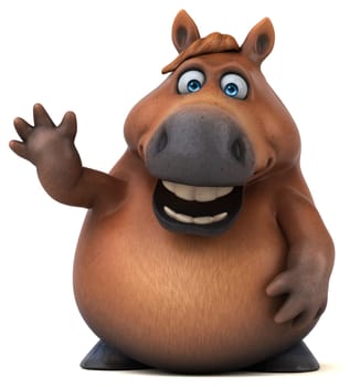 Fun horse - 3D Illustration