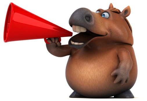 Fun horse - 3D Illustration