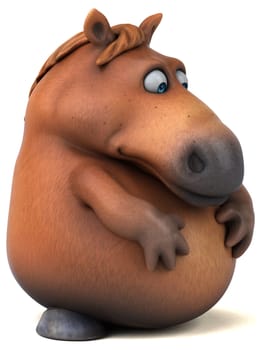 Fun horse - 3D Illustration