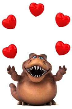 Fun dinosaur - 3D Illustration