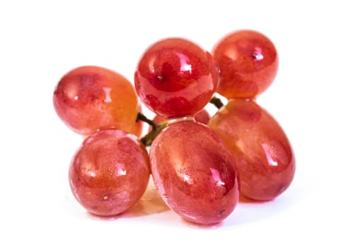 Red grape fruit isolated on white background