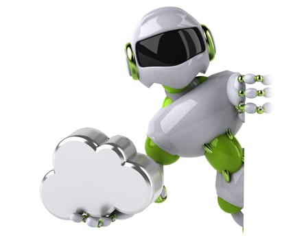 Green robot - 3D Illustration