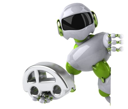Green robot - 3D Illustration