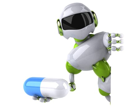Green robot - 3D Illustration