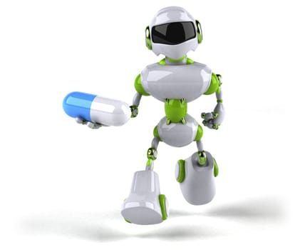 Green robot - 3D Illustration