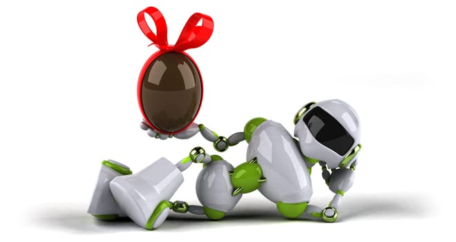 Green robot - 3D Illustration
