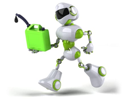 Green robot - 3D Illustration