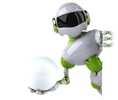 Green robot - 3D Illustration