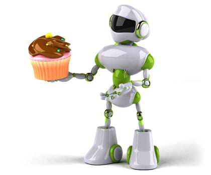 Green robot - 3D Illustration