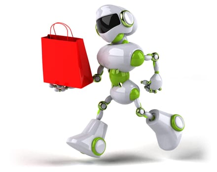 Green robot - 3D Illustration