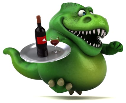 Fun dinosaur - 3D Illustration