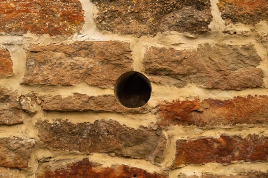 Rocky brick wall. stone wall background. abstract brown grunge texture. old masonry