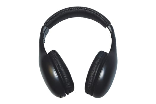 Black headphones isolated on a white background. wireless earphones. clip art
