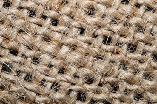 Linen macro texture. flax material close up. sackcloth background