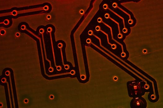 Electronic circuit board abstract background. computer motherboard close up. modern technologies. micro elements of computer with connections and traces. Intelligent technology