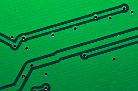 Electronic circuit board abstract background. computer motherboard close up. modern technologies. micro elements of computer with connections and traces. Intelligent technology