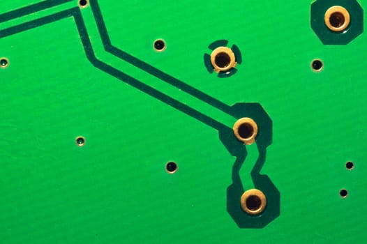 Electronic circuit board abstract background. computer motherboard close up. modern technologies. micro elements of computer with connections and traces. Intelligent technology