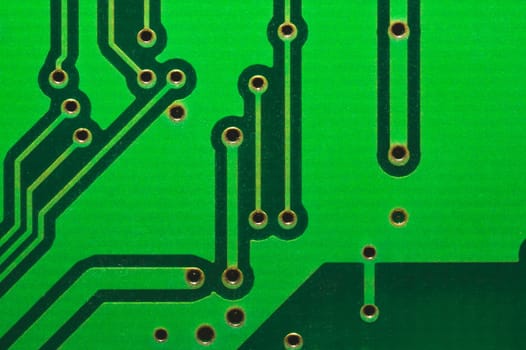 Electronic circuit board abstract background. computer motherboard close up. modern technologies. micro elements of computer with connections and traces. Intelligent technology