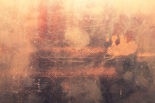 Copper surface. bronze background. metal plate with spots and scratches. brown grunge texture
