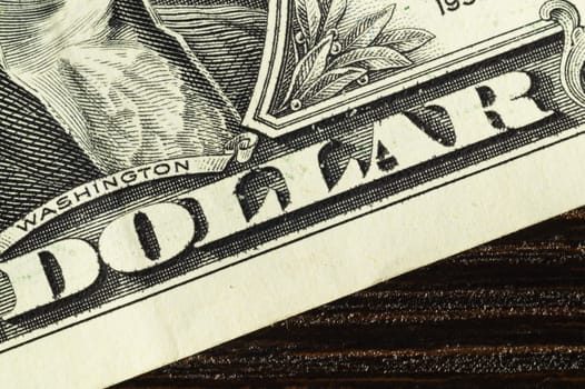 One dollar bill close up. american dollar detail. finance background