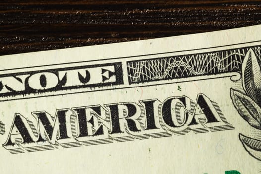 One dollar bill close up. american dollar detail. finance background