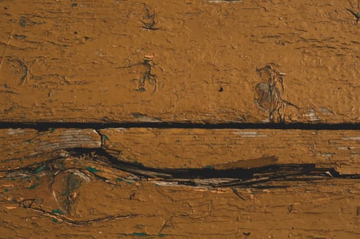 Shabby painted wood texture. old wooden background with peeling paint