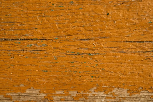 Shabby painted wood texture. old wooden background with peeling paint