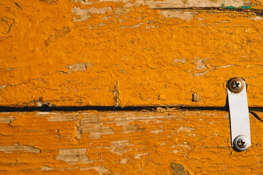 Shabby painted wood texture. old wooden background with peeling paint