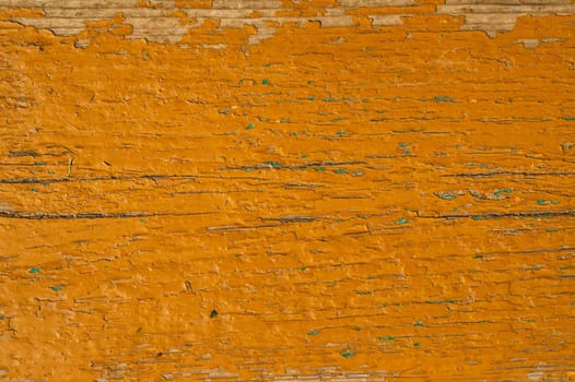 Shabby painted wood texture. old wooden background with peeling paint