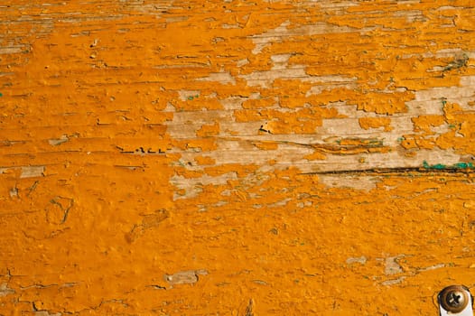 Shabby painted wood texture. old wooden background with peeling paint