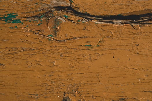 Shabby painted wood texture. old wooden background with peeling paint