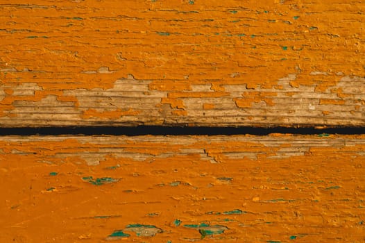Shabby painted wood texture. old wooden background with peeling paint