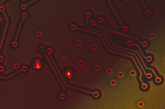 Electronic circuit board abstract background. computer motherboard close up. modern technologies. micro elements of computer with connections and traces. Intelligent technology
