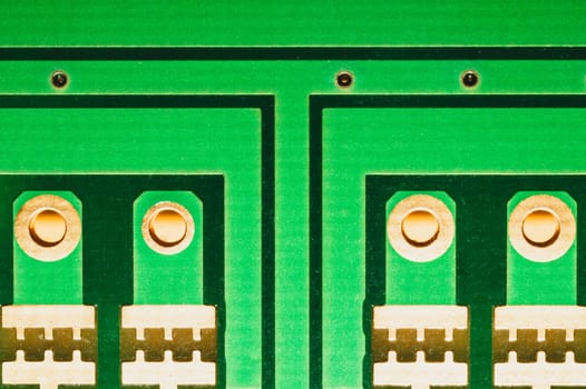 Electronic circuit board abstract background. computer motherboard close up. modern technologies. micro elements of computer with connections and traces. Intelligent technology