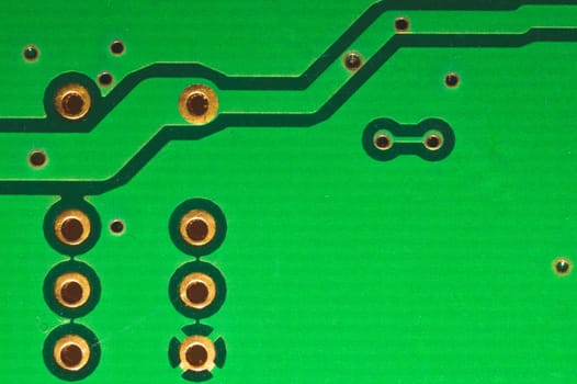 Electronic circuit board abstract background. computer motherboard close up. modern technologies. micro elements of computer with connections and traces. Intelligent technology
