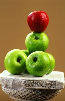apples in a wicker basket